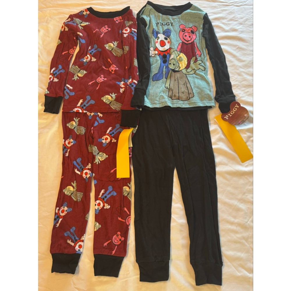 Boys PIGGY Pajama Sets Size 4 Red Black